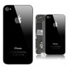 Apple iPhone 4 4S - Black - rear battery cover