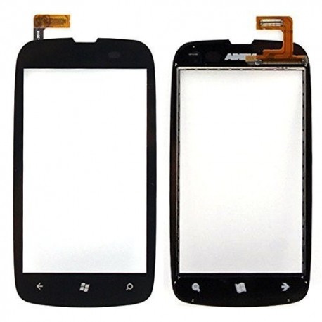 Nokia Lumia 610 - Čierna dotyková vrstva, dotykové sklo, dotyková doska + flex