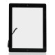 Apple iPad 3 + home button - Černá dotyková vrstva, dotykové sklo, dotyková deska pro tablet