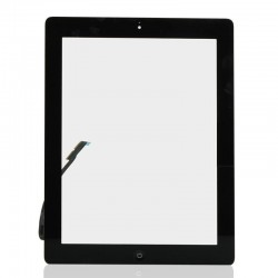 Apple iPad 3 + home button - Čierna dotyková vrstva, dotykové sklo, dotyková doska pre tablet