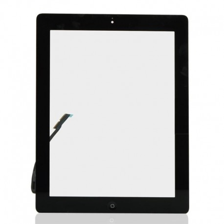 Apple iPad 3 + home button - Černá dotyková vrstva, dotykové sklo, dotyková deska pro tablet