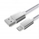 Dátový a napájací kábel Micro USB - meď, nylon