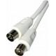 Anténní koaxiální kabel Emos 2,5m, bílý