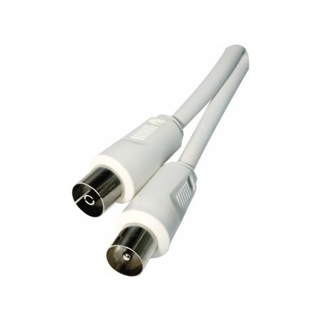 Anténní koaxiální kabel Emos 2,5m, bílý