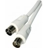 Coaxial antenna cable Emos 2.5 m, white