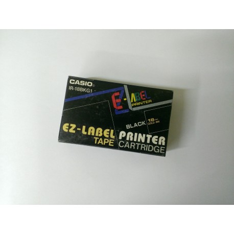 CASIO IR-18BKG1. Black background / font gold, 18 mm - the original tape to the label printer