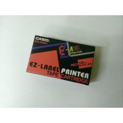 CASIO KR-12RD1. Red background / black lettering, 12 mm - the original tape to label printers