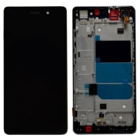 LCD displej + dotyková vrstva s rámečkem Huawei Ascend P8 Lite - Černá