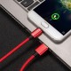 MyGeek datový a napájecí kabel micro USB, 1m - červený nylon