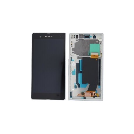 Sony Xperia Z L36h LT36 C6606 C6603 c6602 - Czarny LCD z ramką + panel dotykowy, szkło dotykowe, tabliczka dotykowa