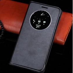 Asus Zenfone 5 A500KL A500CG A501CG - black flip pouch + protective film