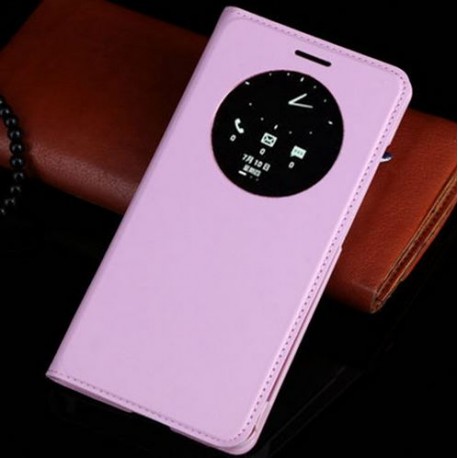 Asus Zenfone 5 A500KL A500CG A501CG - svetlo ružové flipové puzdro + ochranná fólia