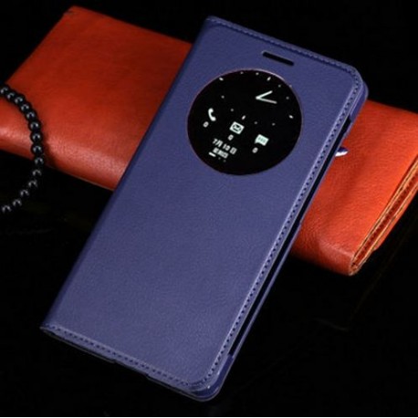 Asus Zenfone 5 A500KL A500CG A501CG - dark blue flip pouch + protective film