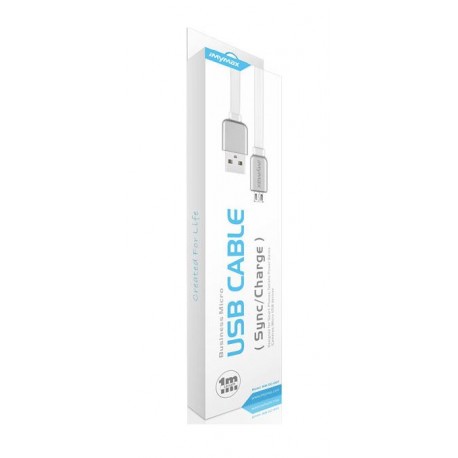 Kabel iMyMax Business Micro USB - biały / srebrny