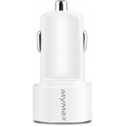 iMyMax Car Charger 2.1A, 2x USB - White