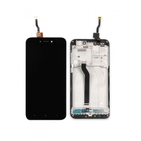 Xiaomi Redmi 5A - czarny wyświetlacz LCD z ramką + panel dotykowy, szkło dotykowe, panel dotykowy