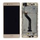 Huawei P9 Lite VNS-L21 L22 L23 L31 L53 - Zlatá dotyková vrstva + LCD displej s rámčekom