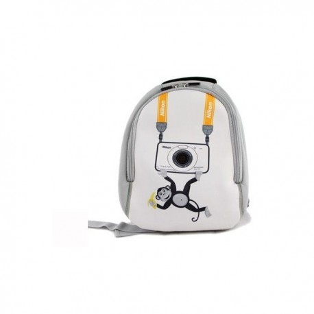 Nikon neoprene backpack - white-gray