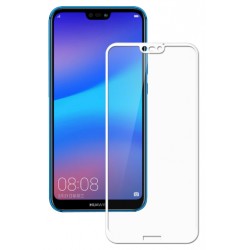 Protective hardened glass for Huawei P20 Lite - white