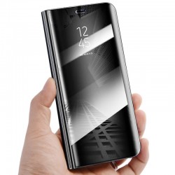 Xiaomi Mi A3 CC9E - flipové zrkadlové puzdro - čierne