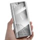 Xiaomi Mi A3 CC9E - flipové zrcadlové pouzdro - stříbrné