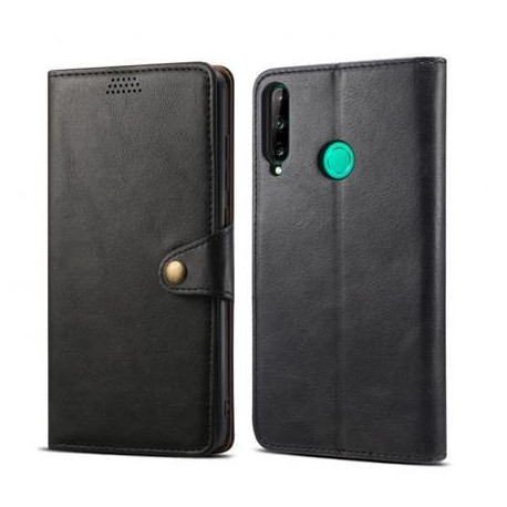 Lenuo Leather flip case for Huawei P40 Lite E, black 