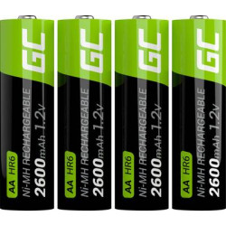 Battery Green Cell AA HR6 2600mAh - 4 pieces