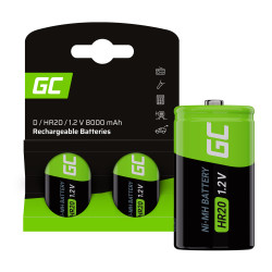 Battery Green Cell D / HR20 1.2 V 8000mAh - 2 pieces