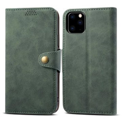 Lenuo Leather flipové púzdro pre iPhone 11 Pro, zelené